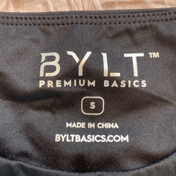 NWT BYLT Premium Basics Contour Short Sleeve Top in Black sz S - Picture 7 of 11